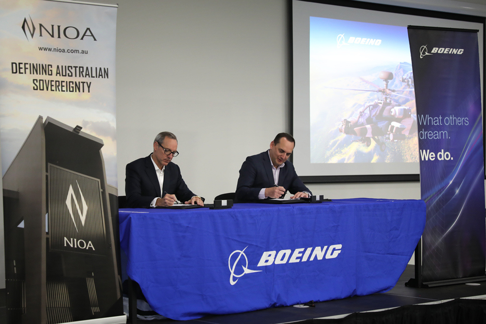 NIOA SIGNS MOU WITH BOEING DEFENCE AUSTRALIA 1